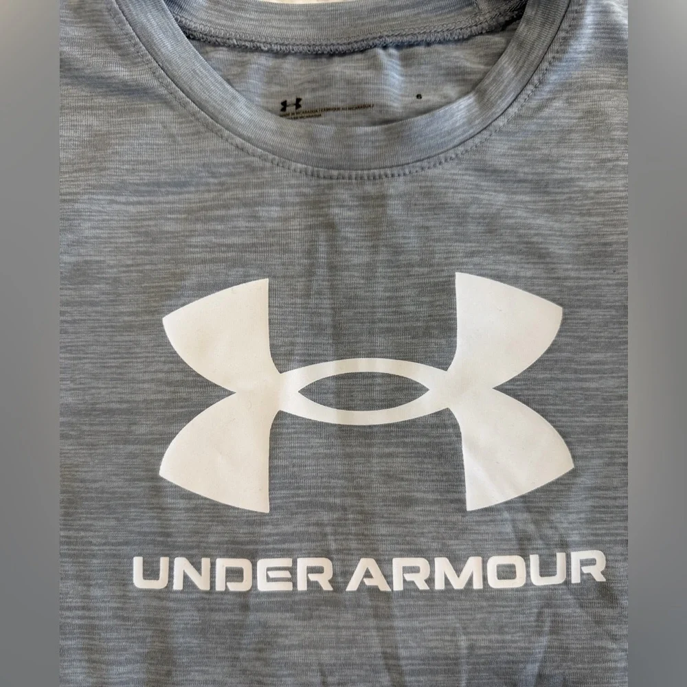 Under Armour Kids Heather Gray Short Sleeve Tee
